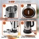 preview thumbnail 6 of 5, Electric Percolator Coffee Pot,304 Stainless Steel Coffee Percolator,Quick Brew & Easy-Pour Spout - 12-Cup