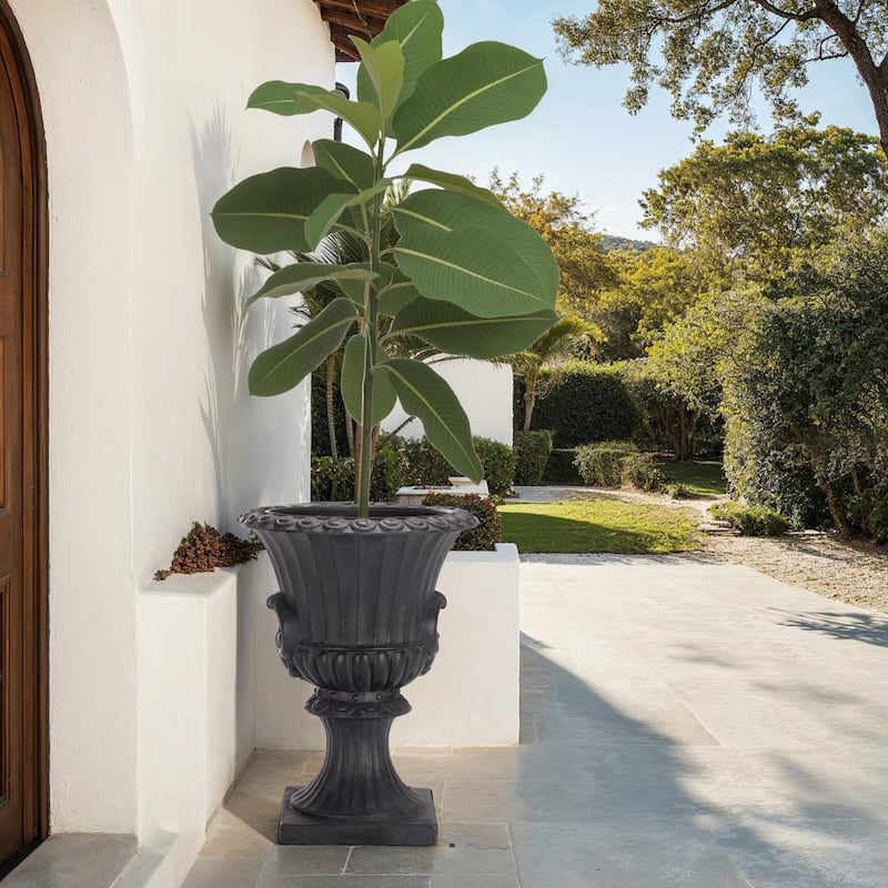 SAFAVIEH Outdoor Living Arden Planter Pot - 11"W x 11"D x 15"H - Black