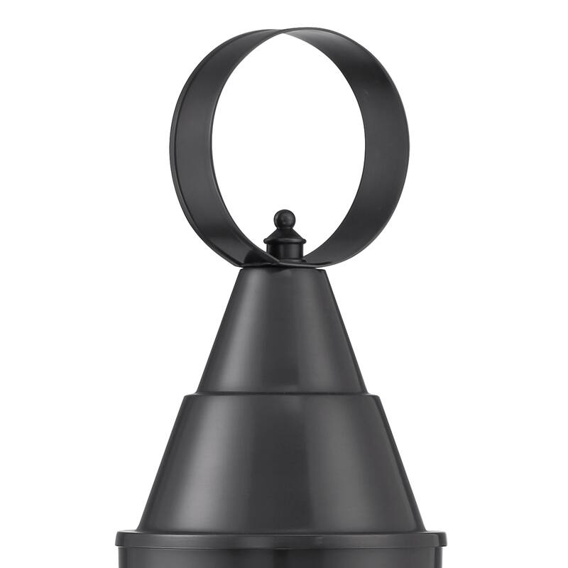 Elk Home Classic Onion Outdoor Post Light - Gun Metal with Seeded Glass