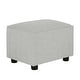 preview thumbnail 6 of 15, Evolur Holland Upholstered Ottoman in Thunder, Foot Rest Stool for Nursing Moms Standard
