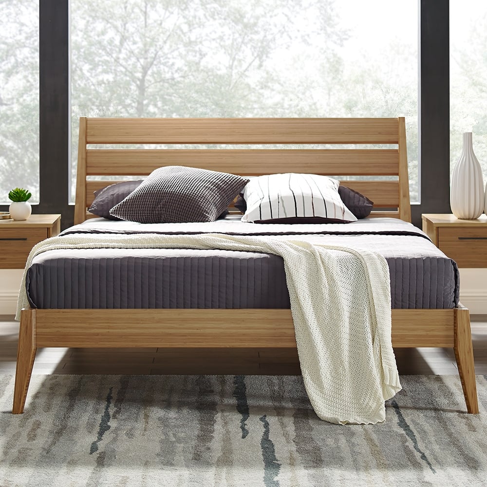 Tristan King Platform Bed, Golden