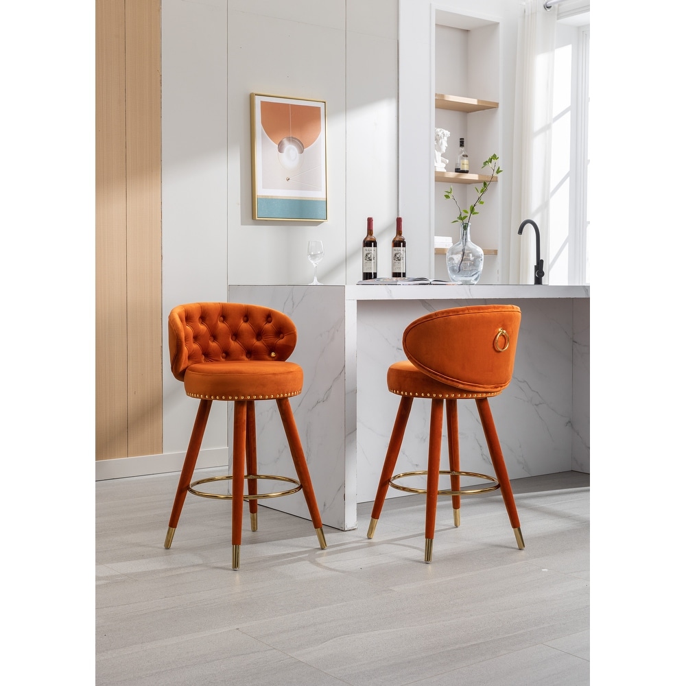 Orange Counter and Bar Stools Bed Bath Beyond