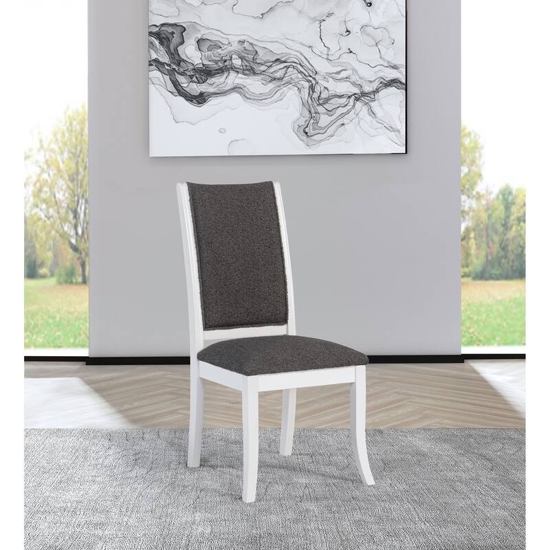 Tyler Pearl White Upholstered Dining Side Chair (Set of 2)