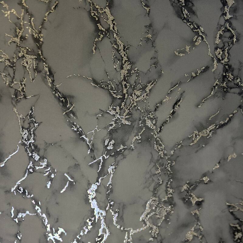 Arthouse Siward Charcoal Metallic Marble Wallpaper
