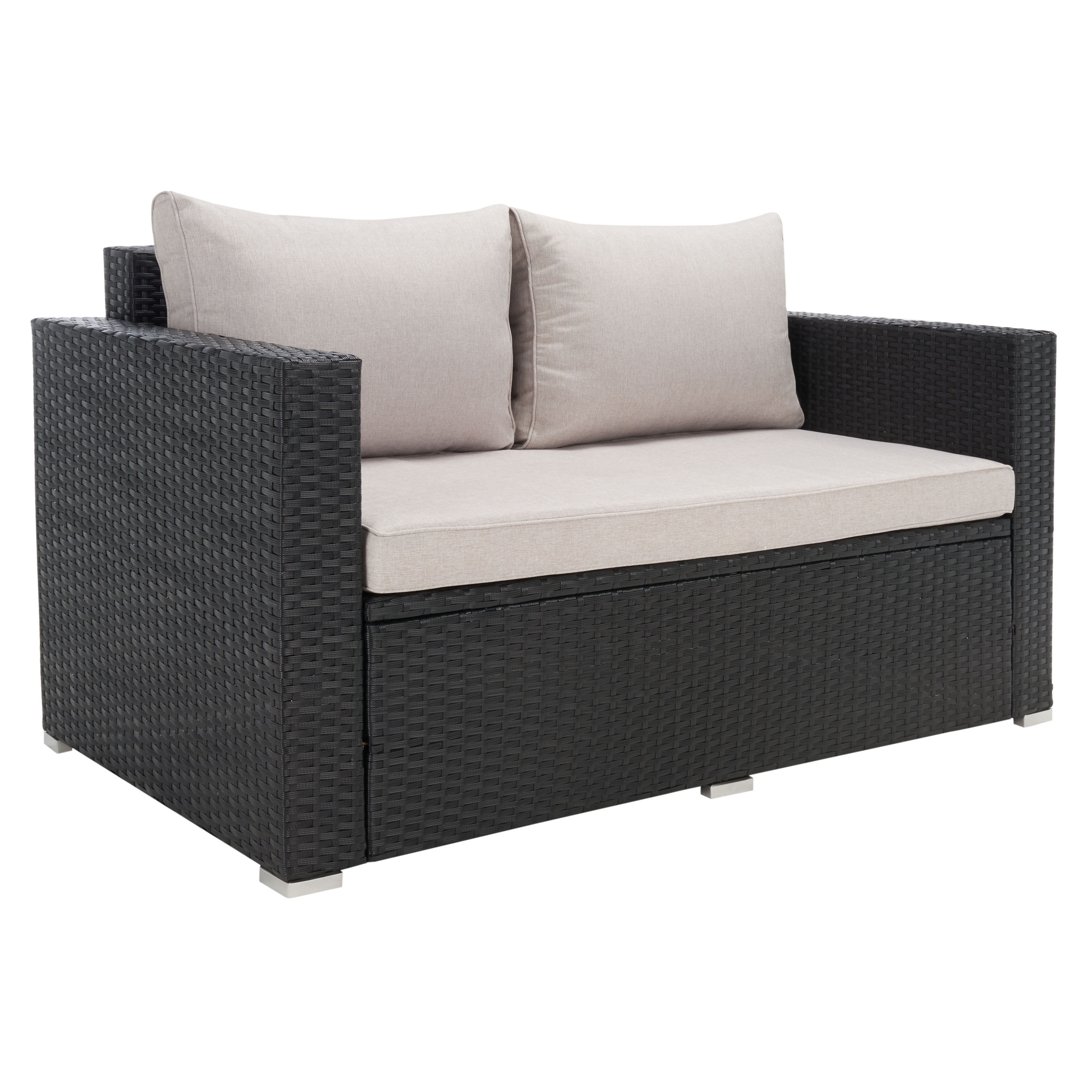 SAFAVIEH Outdoor Living Machie Wicker 4-piece Patio Set - On Sale - Bed ...