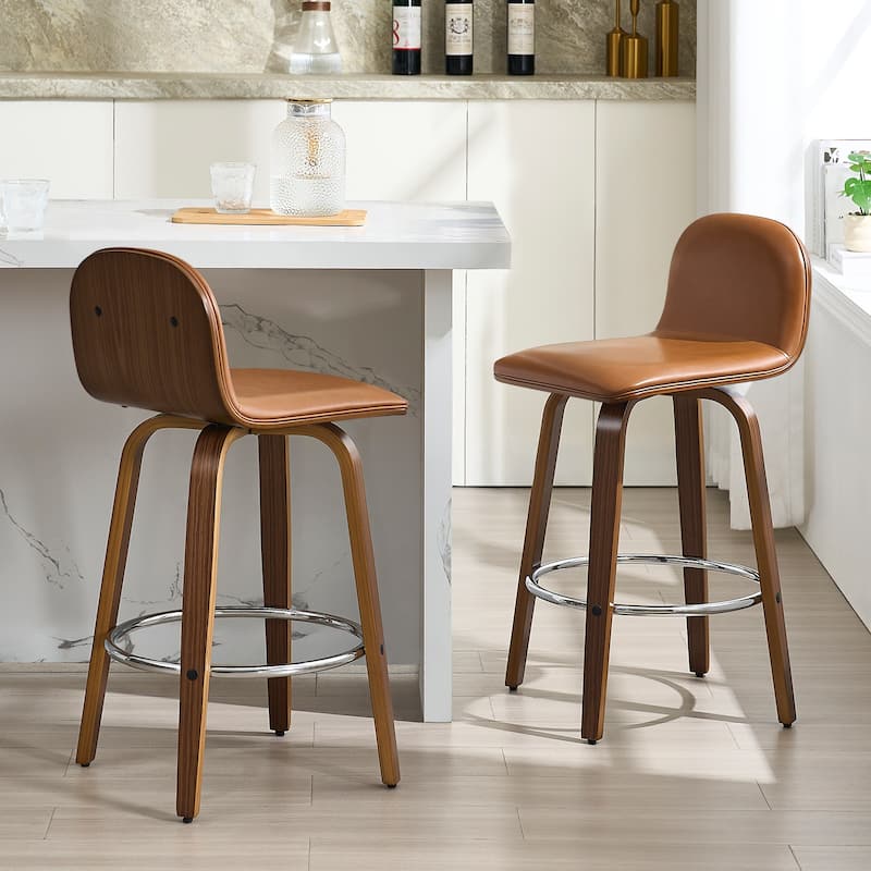 Upholstered Wood Swivel Bar Stools/ Counter Stool