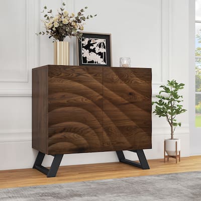 2/4 Door Wood Storage Cabinet Sideboard Buffet TV Stand with Adjustable Shelves