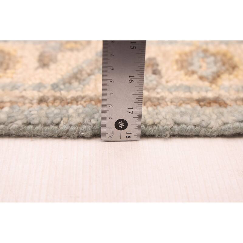 ECARPETGALLERY Hand-knotted Jules Serapi Light Blue Wool Rug - 2'8 x 9'11