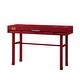 preview thumbnail 1 of 3, Industrial Style Metal and Wood 1 Drawer Vanity Desk, Red