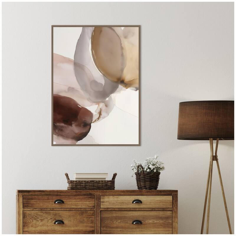 Kate and Laurel Earth Bloom II by Amy Lighthall Framed Canvas Wall Art Print