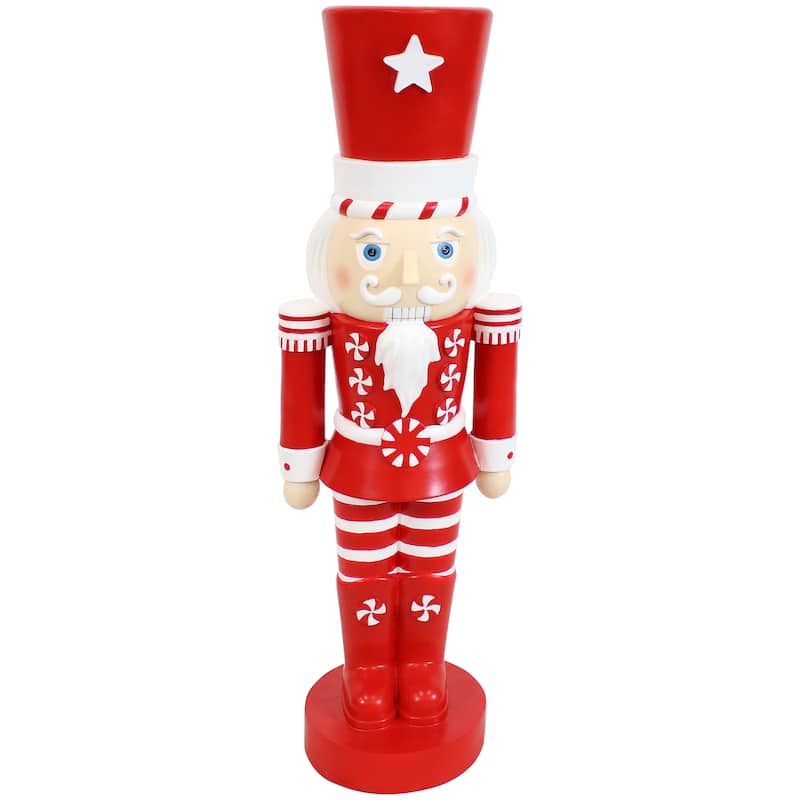 Alfonso the Indoor/Outdoor Christmas Nutcracker Statue - Red - 36"