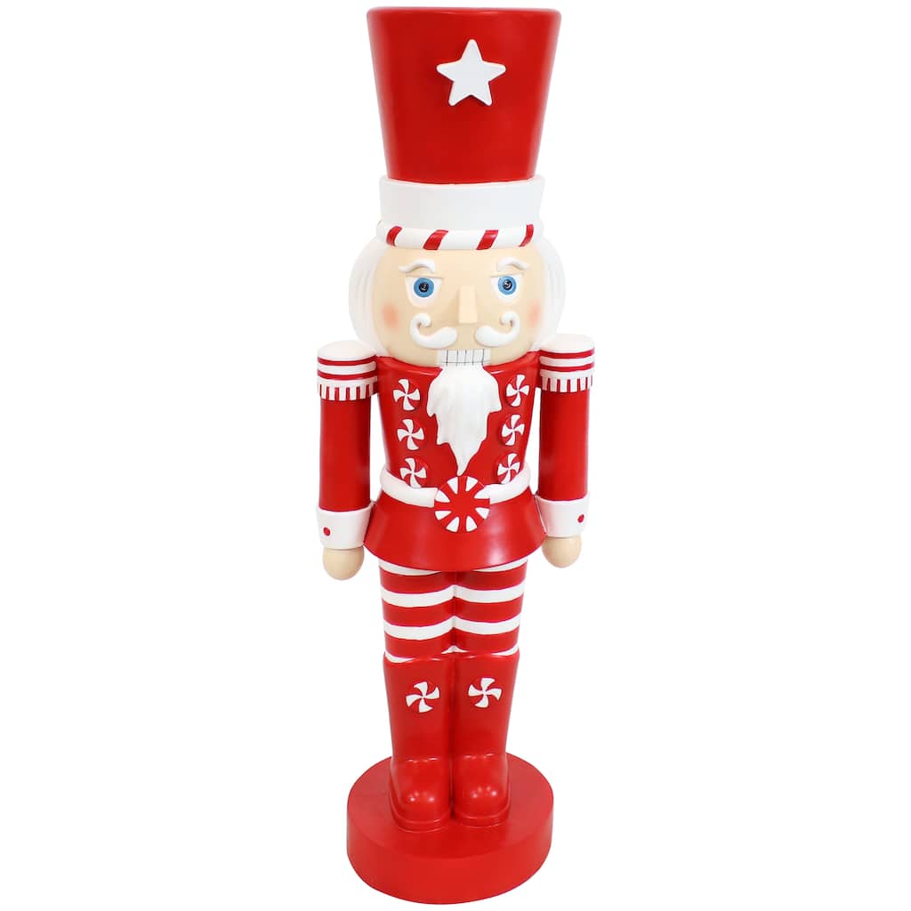 Alfonso the Indoor/Outdoor Christmas Nutcracker Statue - Red - 36"