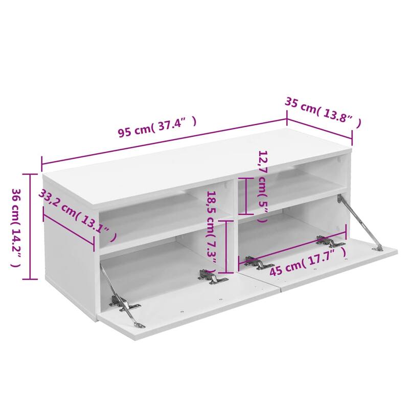vidaXL TV Stand TV Console Sideboard TV Unit Home Media Unit Engineered Wood