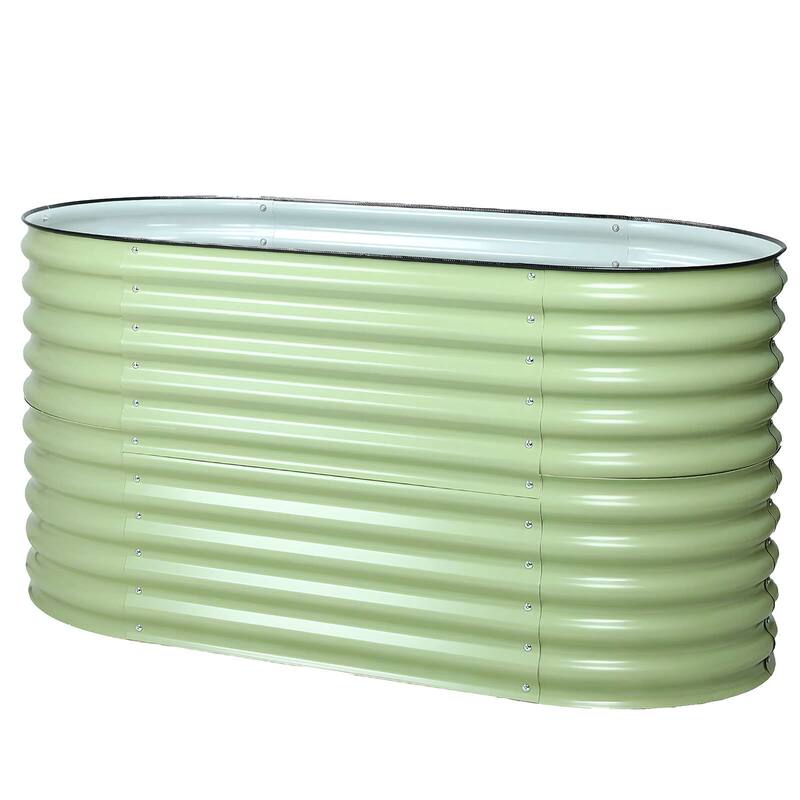 Aoodor 2 in 1 Modular Aluzinc Metal Raised Garden Bed 63''(L) x32''(W) x32''(H) - 63''(L) x32''(W) x32''(H)