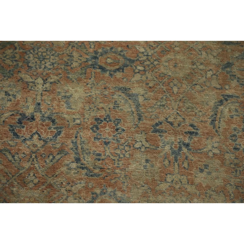 Hand Knotted Oriental 100% Wool Carpet Traditional All-Over Oranges & Rust Senneh Area Rug - 11' 11'' X 8' 11''