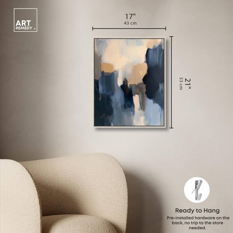 Navy Beige I Canvas by Art Remedy