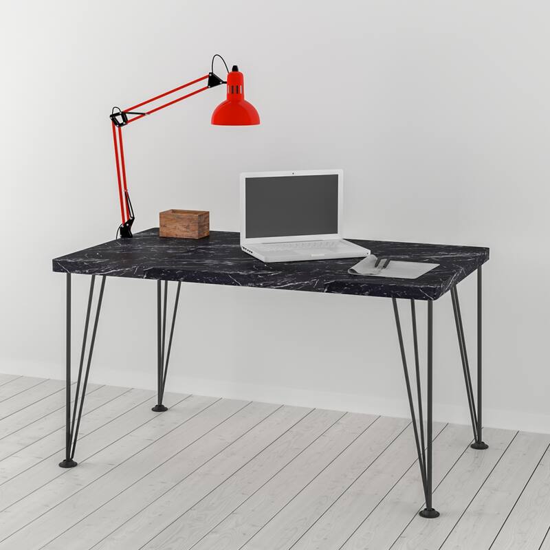 Wood Base With Metal Legs Study Desk