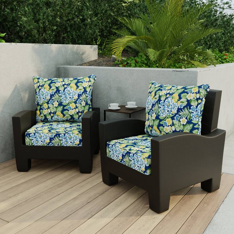 24" x 47" Outdoor Deep Seat Cushion Set with Welt - 46.5'' L x 24'' W x 6'' H