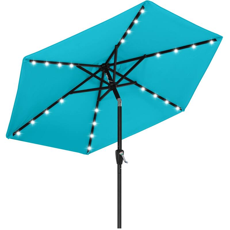 ABCCANOPY 7.5FT Outdoor Patio Solar Umbrella with 24LED Lights