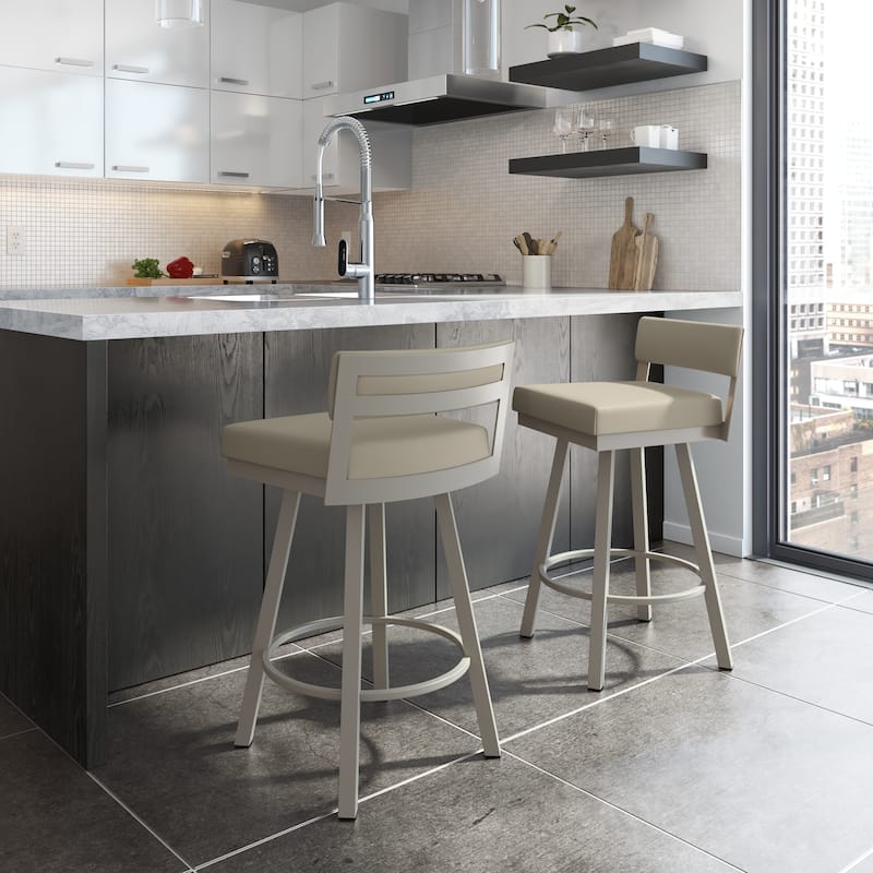Amisco Travis Swivel Counter and Bar Stool