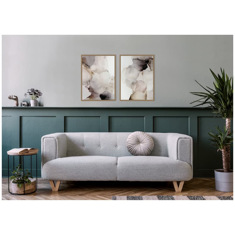 Kate and Laurel Smoke No. 1 & No. 2 2 Piece Framed Canvas Wall Art Set by Amy Lighthall