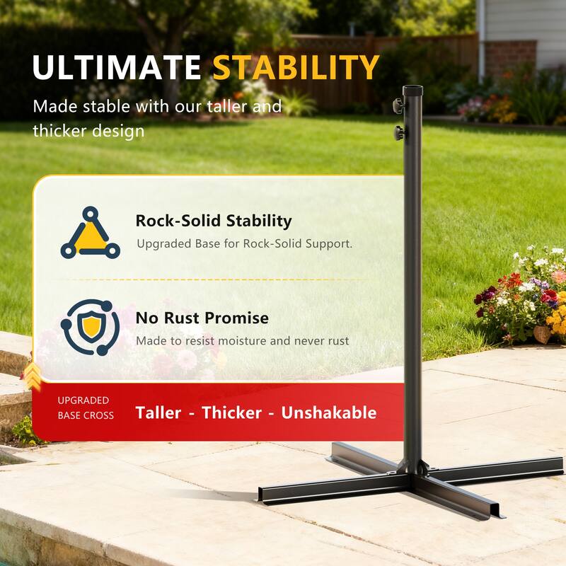 Outdoor 10FT LED lighted Patio Offset umbrella for Garden