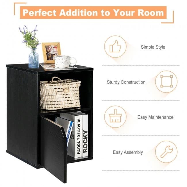 Set of 2 Nightstands Side End Table for Living Room