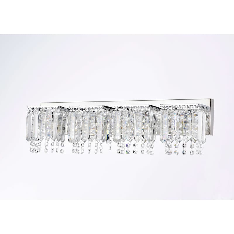 Evelyn 4-light Chrome Finish Crystal Strand Wall Sconce