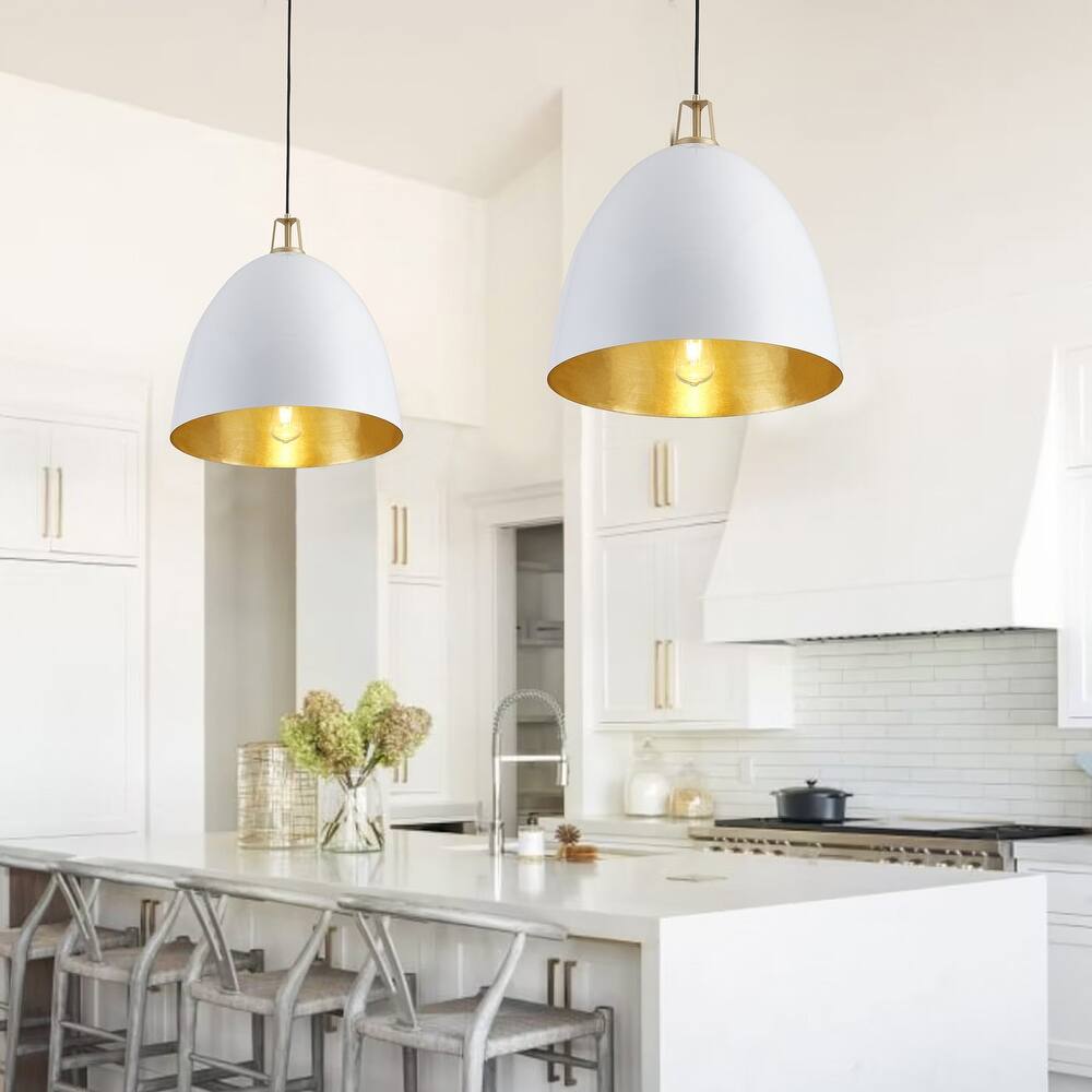 Industrial Dome Metal Hanging Pendant Light Fixtures for Kitchen Island
