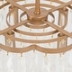 preview thumbnail 14 of 14, Modern Glam Tiered Crystal Chandelier 4-Light Gold Transitional Wagon Wheel Foyer Pendant for Dining Room - 14.1 inches