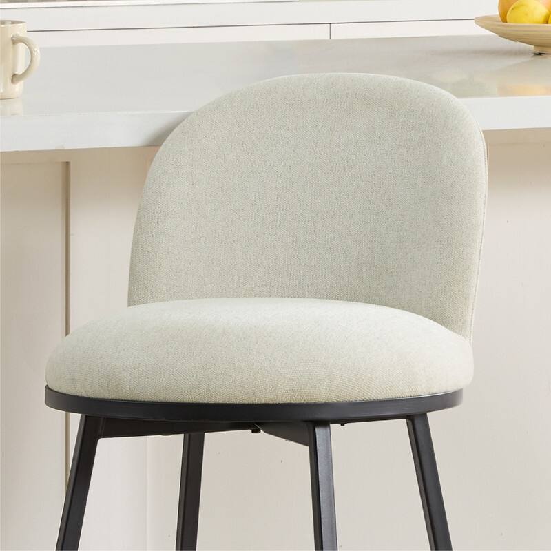Beverly Swivel Counter Bar Stool Set 26 in Barstools with Metal Frame