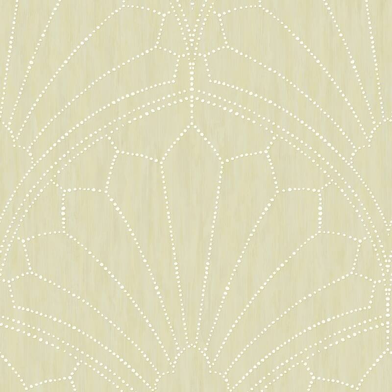 Seabrook Designs Boho Rhapsody Scallop Medallion Unpasted Wallpaper - 20.5 in. W x 33 ft. L - Sand Dunes