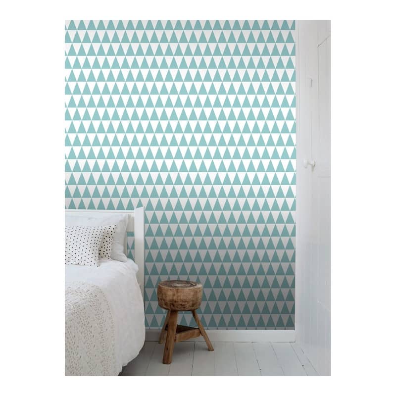 ESTA Home Verdon Aquamarine Geometric Wallpaper - 20.5 x 396 x 0.025