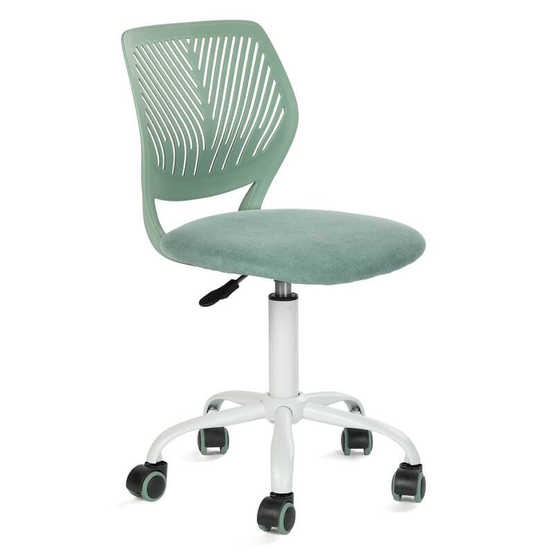 HomyLin Armless Swivel Kids Desk Chair with Mesh Padded Seating