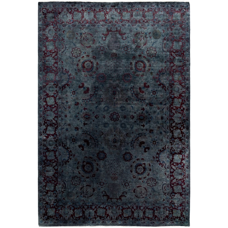 Overdyed One-of-a-Kind Hand-Knotted Area Rug - Gray - 6' 2" x 8' 10"