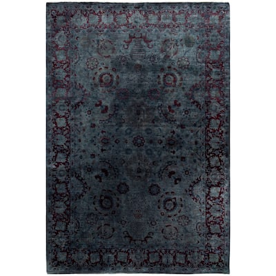 Overdyed One-of-a-Kind Hand-Knotted Area Rug - Gray - 6' 2" x 8' 10"