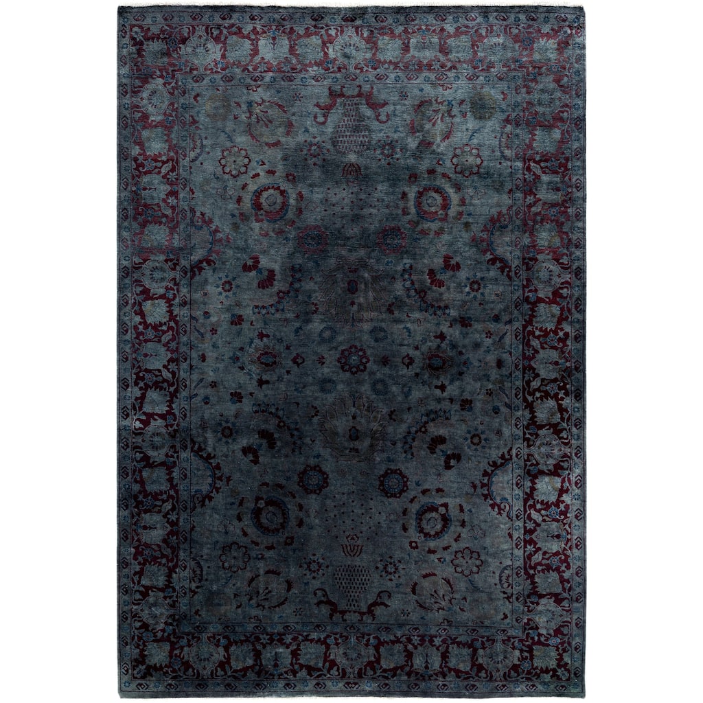 Overdyed One-of-a-Kind Hand-Knotted Area Rug - Gray - 6' 2" x 8' 10"