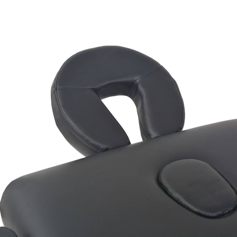 vidaXL 2-Zone Folding Massage Table and Stool Set 3.9" Thick White/Black