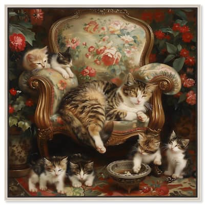 Lounging Cats Canvas by Art Remedy