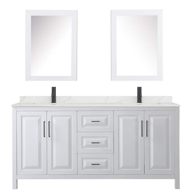 Wyndham Collection WCV252572D-QTZ-UNSMED Daria 72" Free Standing