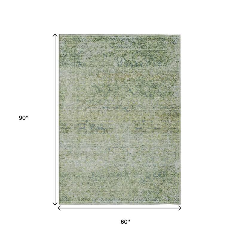 HomeRoots Abstract Traditional Rectangle Outdoor Rug