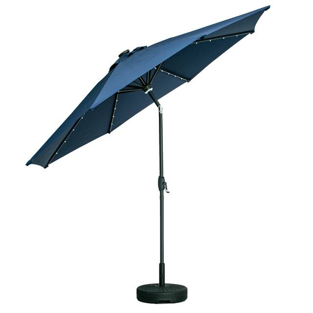 10ft Patio Umbrella with Lights without Base Outdoor Solar Umbrella