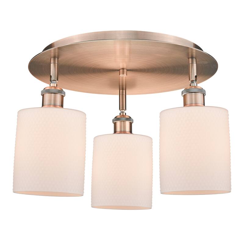 Innovations Lighting Cobbleskill - 3 Light 17" Flush Mount