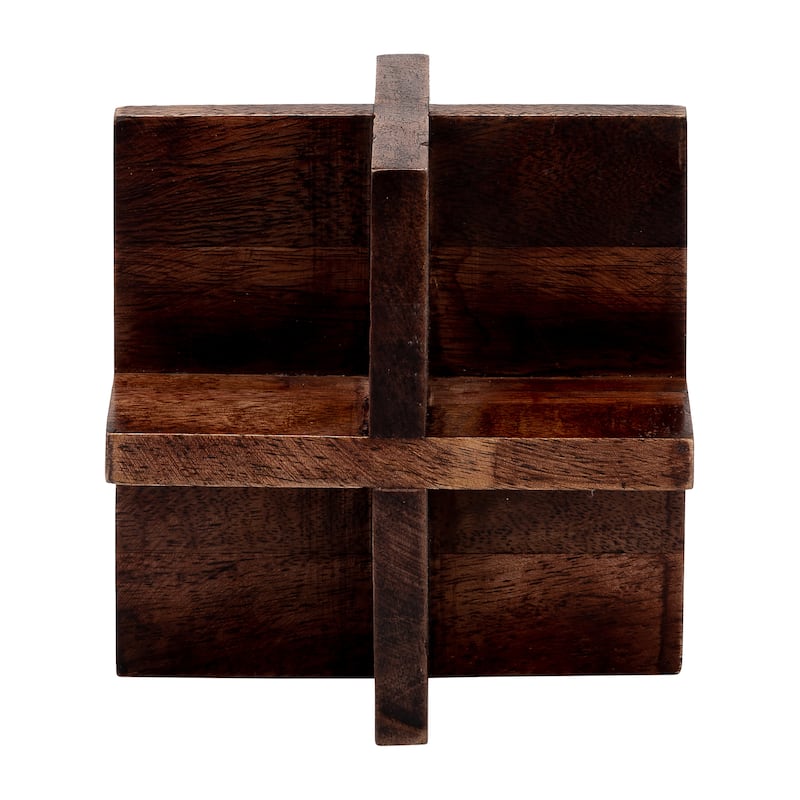 Sagebrook Home Neutral Cross Wooden Orb Decorative Object