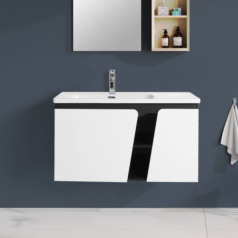 Topcraft Wall-Mounted Bathroom Vanity With Sink