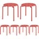 preview thumbnail 25 of 43, Stacking Stools Portable with Metal Frame Stack Nesting Stools ColorfulStackable Bar Stools Chairs (Set of 6 or 8) Set of 6 - Red