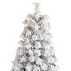 preview thumbnail 37 of 131, Glitzhome 6FT/7.5FT/9FT/11FT Snow Flocked Pre-lit Artificial Fir Christmas Trees