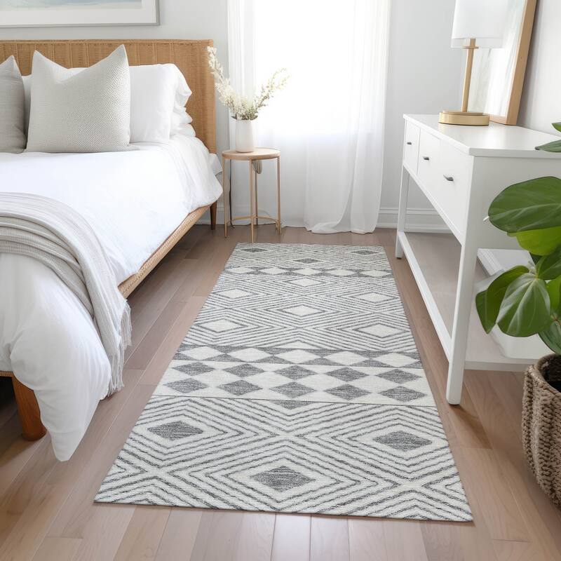 Machine Washable Indoor/ Outdoor Chantille Boho Moroccan Rug