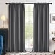 preview thumbnail 85 of 85, Deconovo Solid Rod Pocket Curtain Panel Pair, Set of 4 Panels 52x63 Inch - Dark Gray