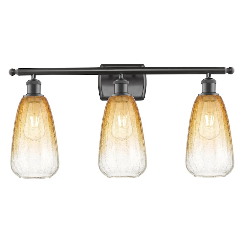 Innovations Lighting 516-3W-14-26 Brookhaven Almond Vanity Brookhaven - Oil Rubbed Bronze / Amber